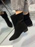 MADRID HAKİKİ SÜET SIYAH BOOTIE